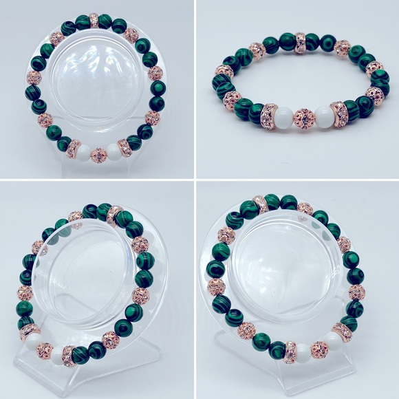 Malachite Beads Bracelet - Picture 4 of 6